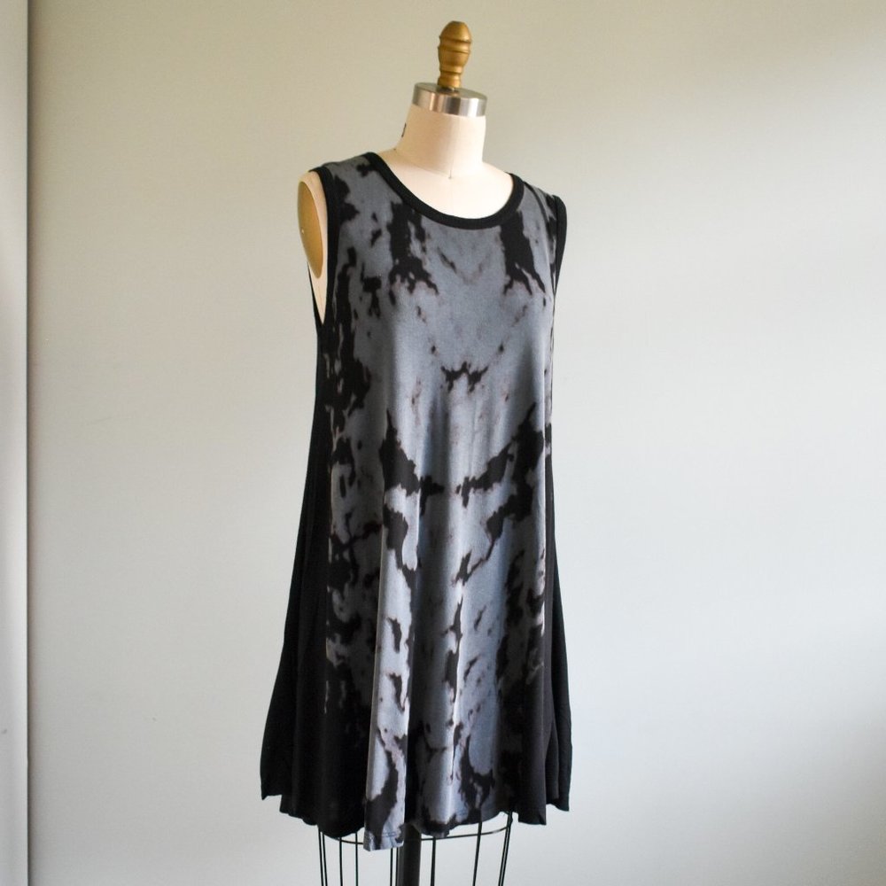 Tie Dye / Bleached T-Shirt Aline / Flare Tank Summer Dress